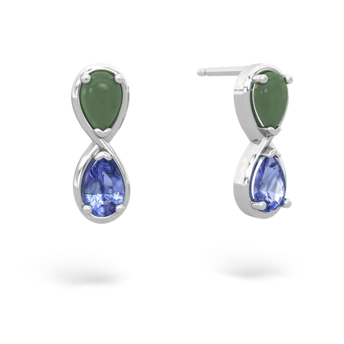 jade-tanzanite infinity earrings