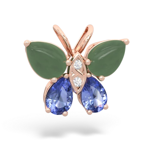 jade-tanzanite butterfly pendant