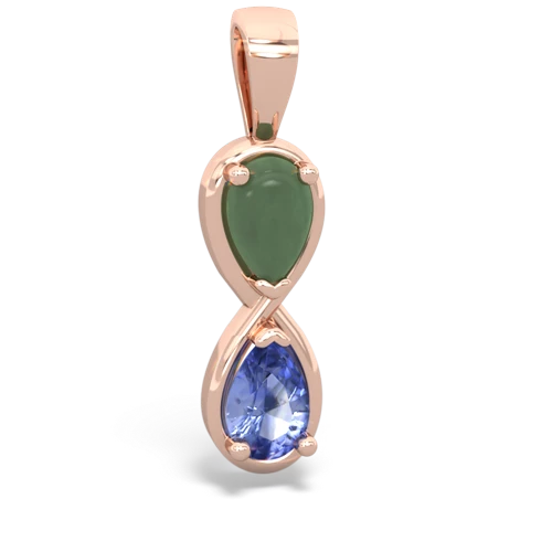 jade-tanzanite infinity pendant