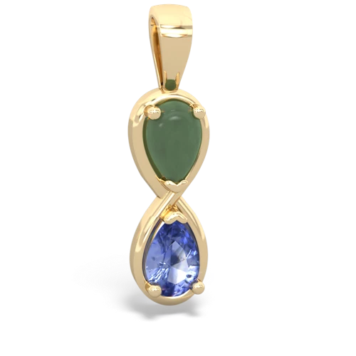 jade-tanzanite infinity pendant