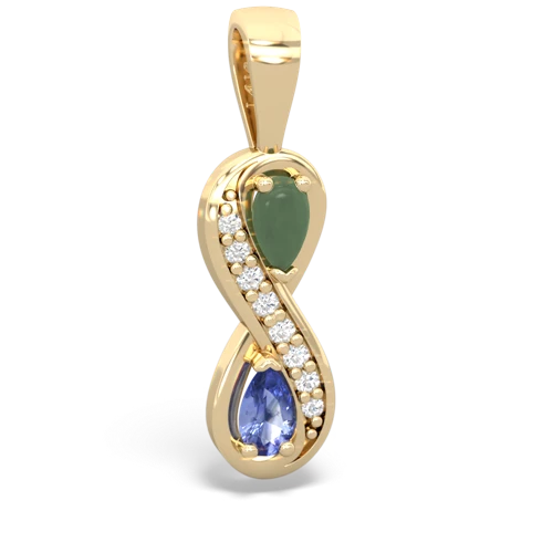 jade-tanzanite keepsake infinity pendant