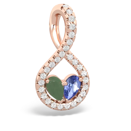 jade-tanzanite pave twist pendant