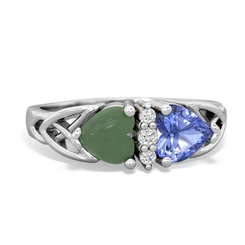 jade-tanzanite celtic ring