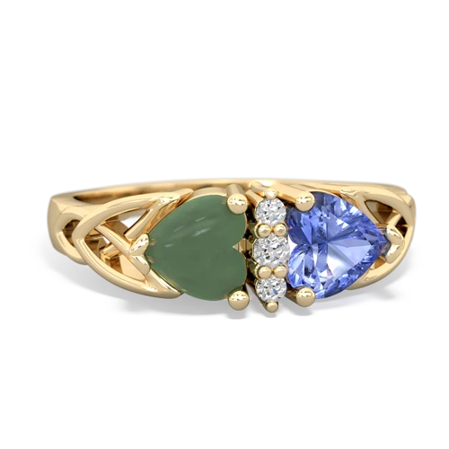 jade-tanzanite celtic ring