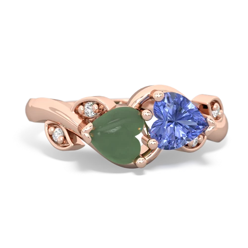 jade-tanzanite floral keepsake ring