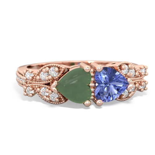 jade-tanzanite keepsake butterfly ring