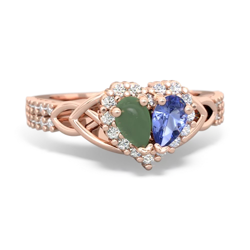 jade-tanzanite keepsake engagement ring