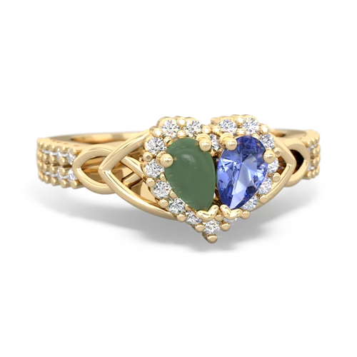 jade-tanzanite keepsake engagement ring