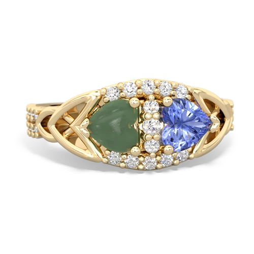 jade-tanzanite keepsake engagement ring