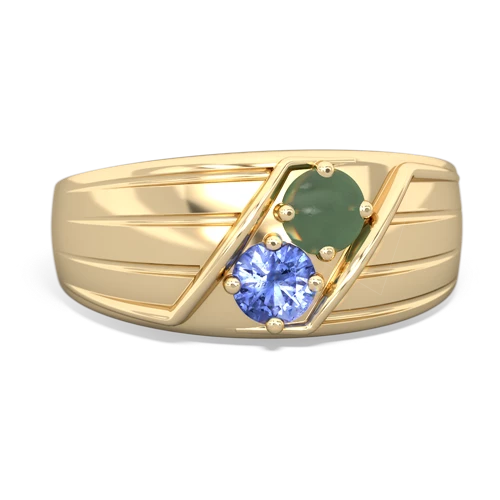 jade-tanzanite mens ring