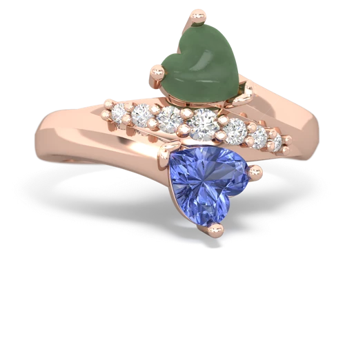 jade-tanzanite modern ring