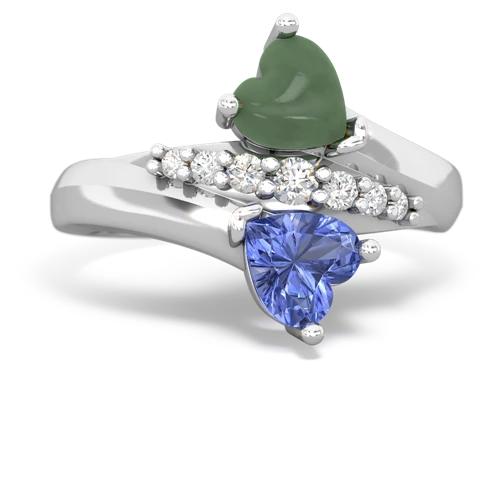 jade-tanzanite modern ring