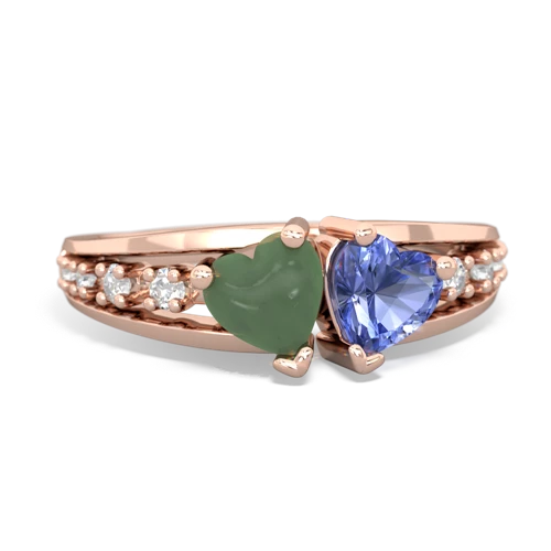 jade-tanzanite modern ring