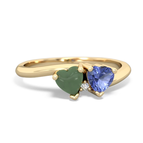 jade-tanzanite sweethearts promise ring