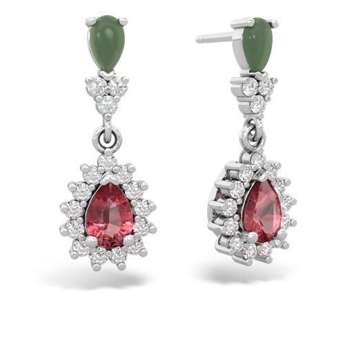 jade-tourmaline dangle earrings