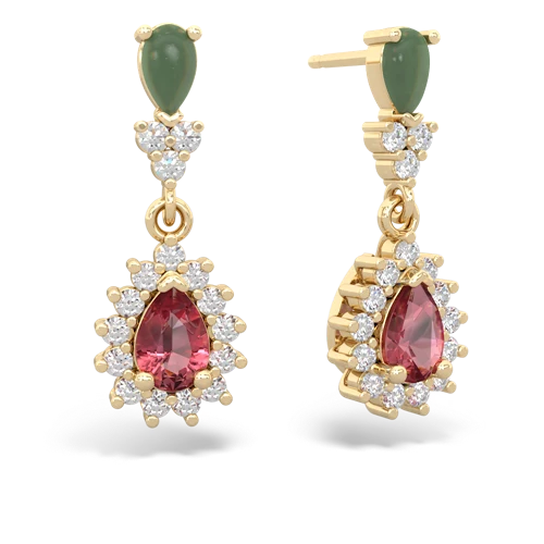 jade-tourmaline dangle earrings