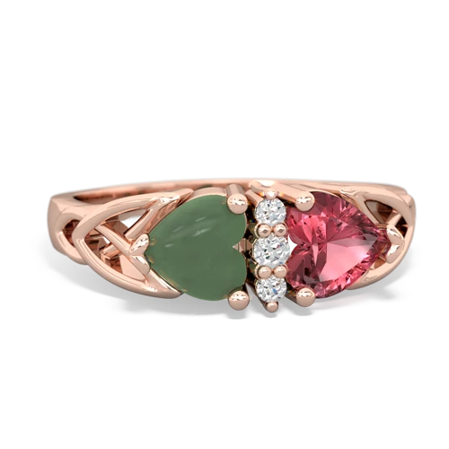 jade-tourmaline celtic ring