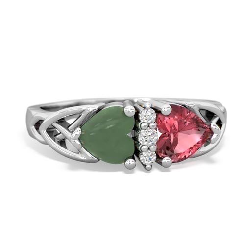 jade-tourmaline celtic ring