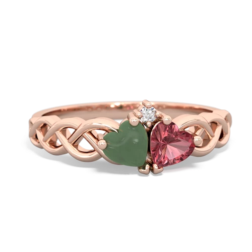 jade-tourmaline celtic braid ring