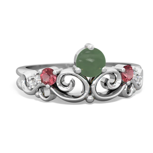 jade-tourmaline crown keepsake ring
