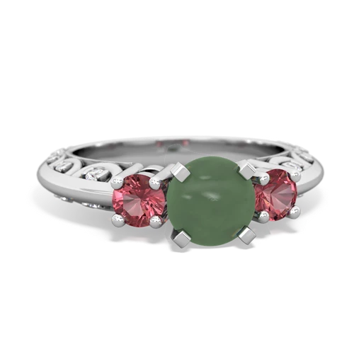 jade-tourmaline engagement ring