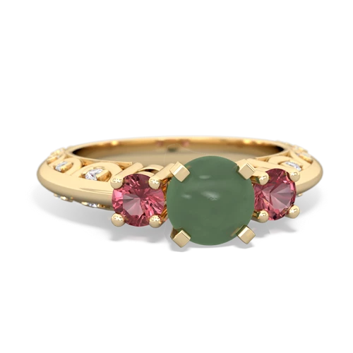 jade-tourmaline engagement ring