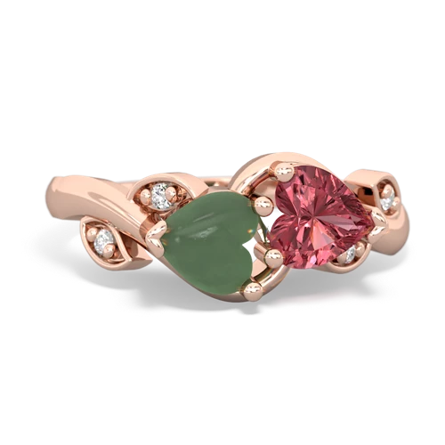 jade-tourmaline floral keepsake ring