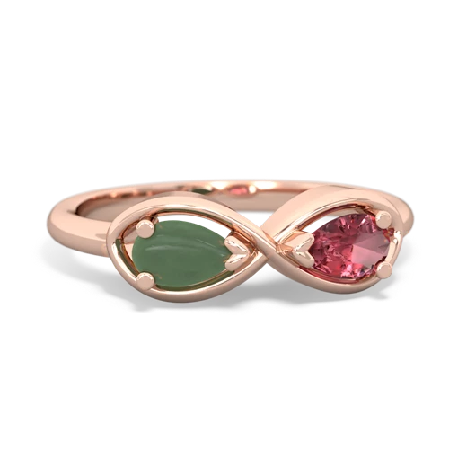 jade-tourmaline infinity ring