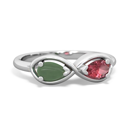 jade-tourmaline infinity ring