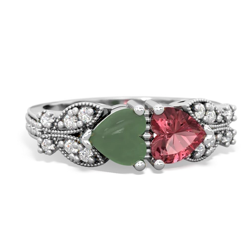 jade-tourmaline keepsake butterfly ring