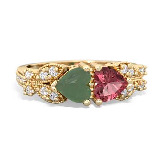 jade-tourmaline keepsake butterfly ring