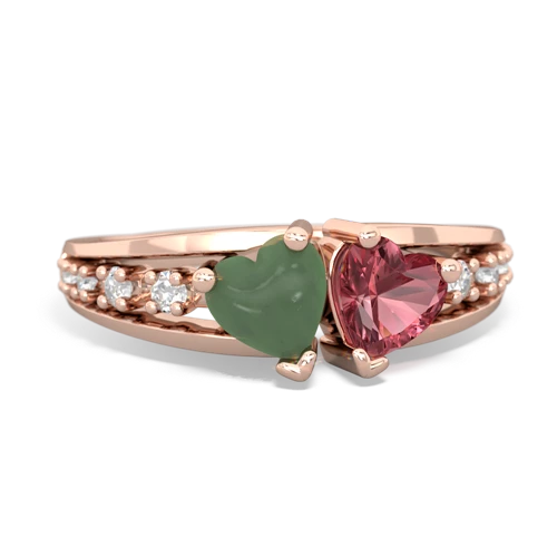 jade-tourmaline modern ring