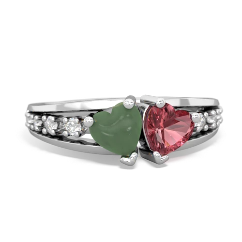 jade-tourmaline modern ring