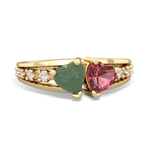 jade-tourmaline modern ring