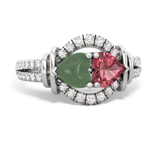 jade-tourmaline pave keepsake ring