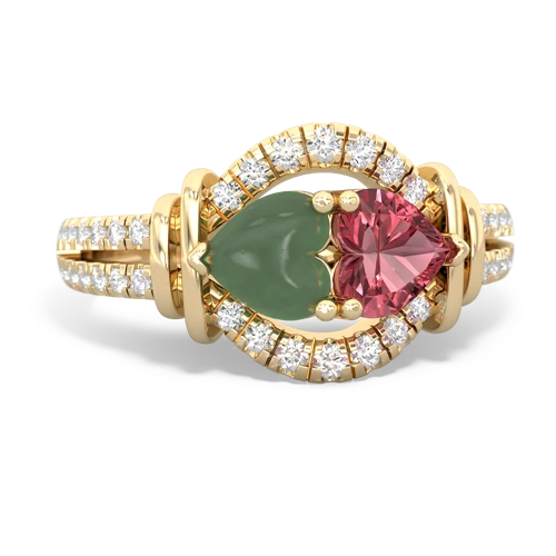 jade-tourmaline pave keepsake ring