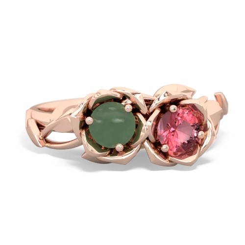 jade-tourmaline roses ring