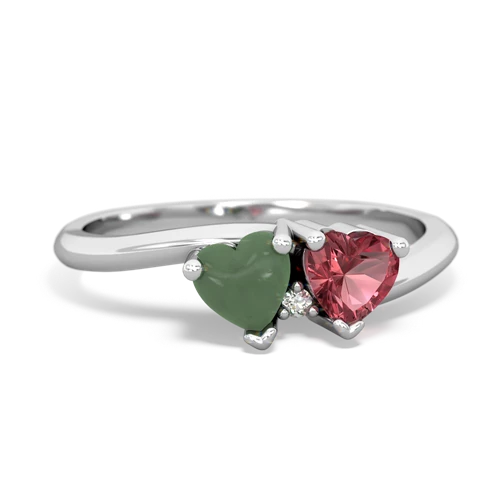 jade-tourmaline sweethearts promise ring