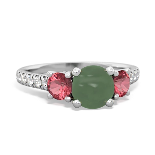 jade-tourmaline trellis pave ring