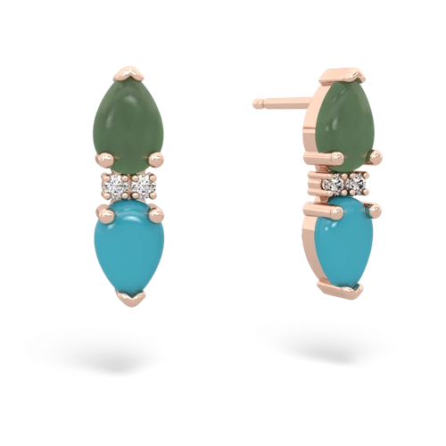 jade-turquoise bowtie earrings