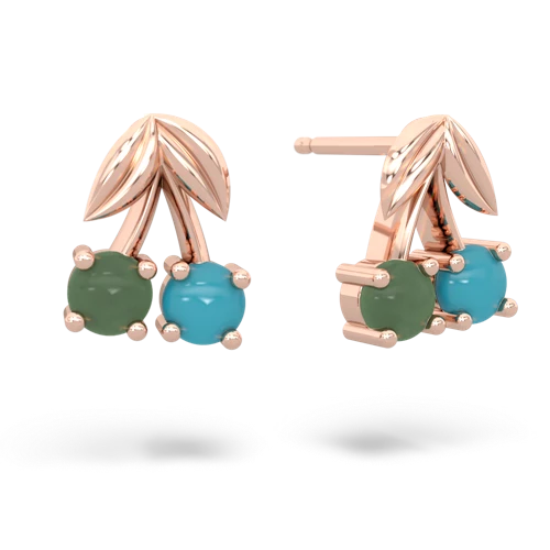 jade-turquoise cherries earrings