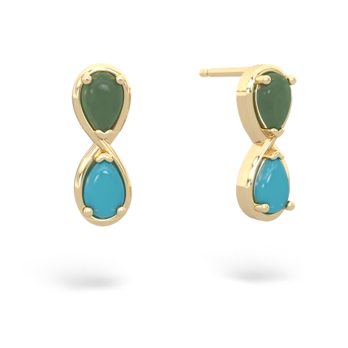 jade-turquoise infinity earrings