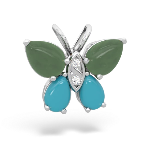 jade-turquoise butterfly pendant