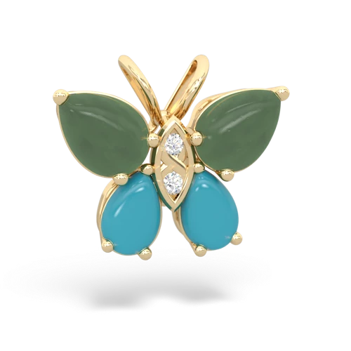 jade-turquoise butterfly pendant