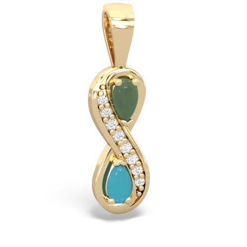 jade-turquoise keepsake infinity pendant