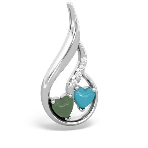 jade-turquoise keepsake swirl pendant