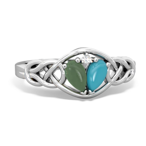 jade-turquoise celtic knot ring