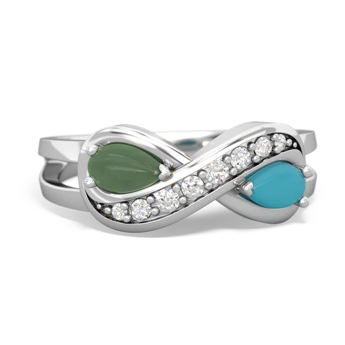 jade-turquoise diamond infinity ring