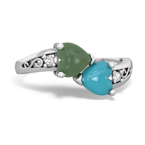 jade-turquoise filligree ring