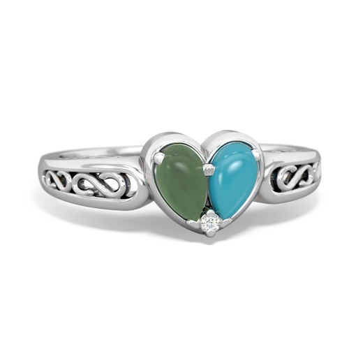 jade-turquoise filligree ring